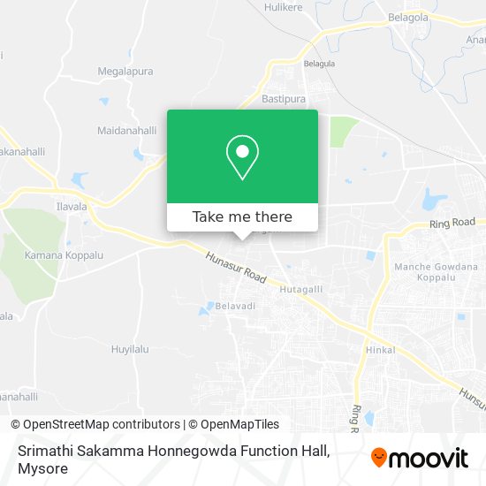 Srimathi Sakamma Honnegowda Function Hall map