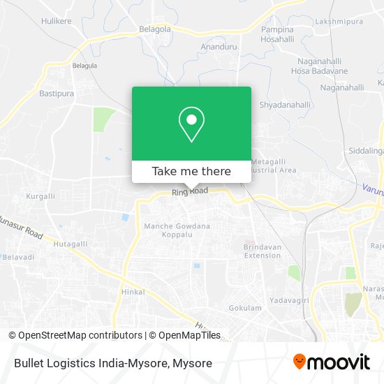 Bullet Logistics India-Mysore map