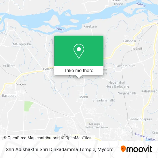 Shri Adishakthi Shri Dinkadamma Temple map