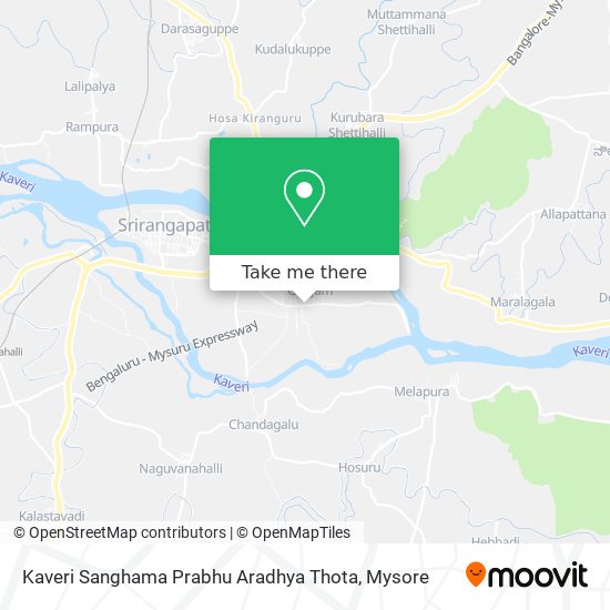 Kaveri Sanghama Prabhu Aradhya Thota map