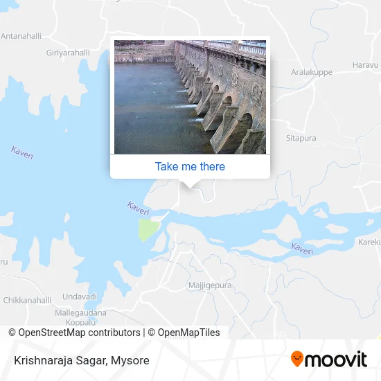 Krishnaraja Sagar map