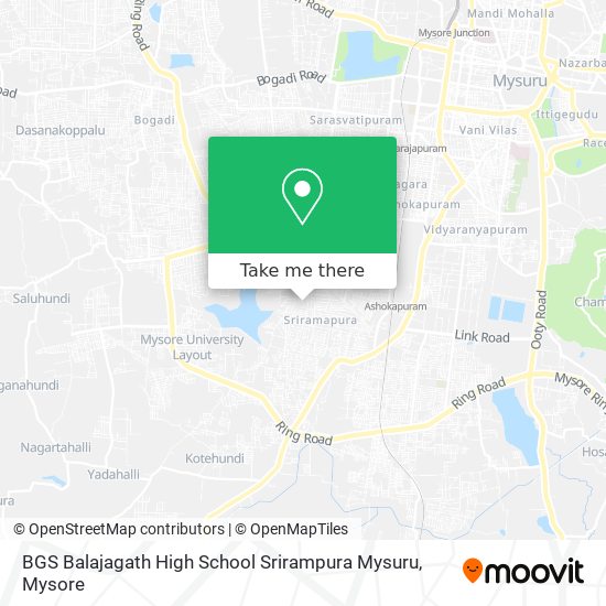 BGS Balajagath High School Srirampura Mysuru map