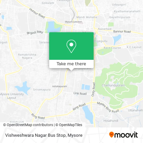 Vishweshwara Nagar Bus Stop map