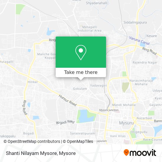 Shanti Nilayam Mysore map