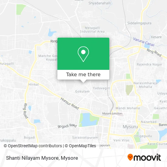 Shanti Nilayam Mysore map
