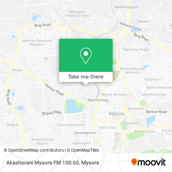 Akashavani Mysore FM 100.60 map