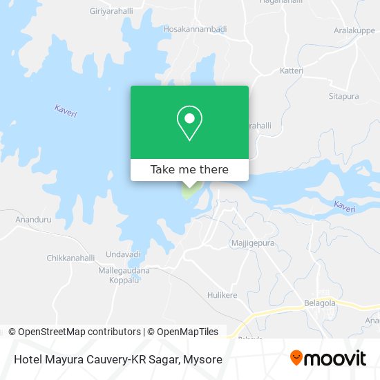 Hotel Mayura Cauvery-KR Sagar map