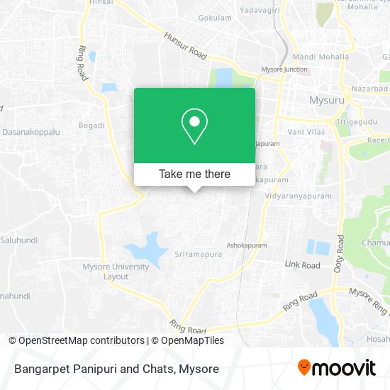 Bangarpet Panipuri and Chats map