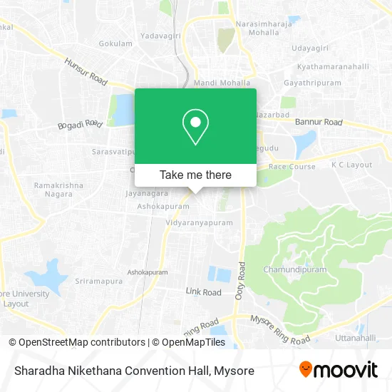Sharadha Nikethana Convention Hall map