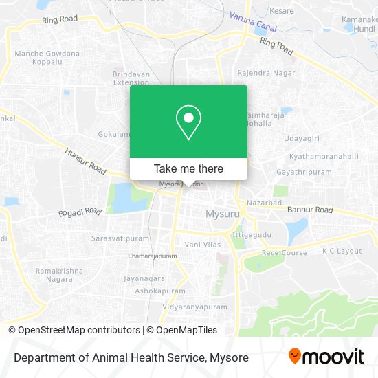 Department of Animal Health Service map