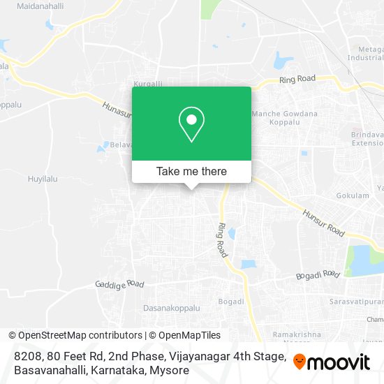 8208, 80 Feet Rd, 2nd Phase, Vijayanagar 4th Stage, Basavanahalli, Karnataka map