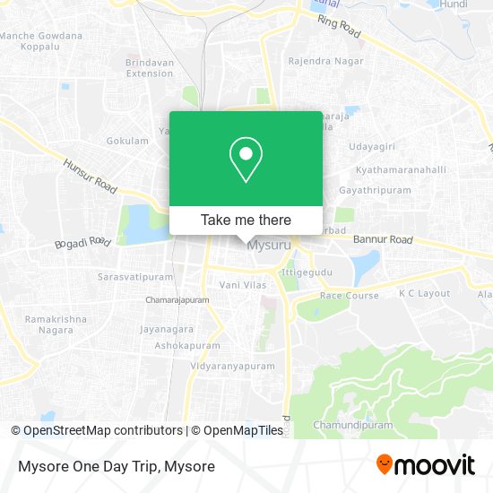 Mysore One Day Trip map