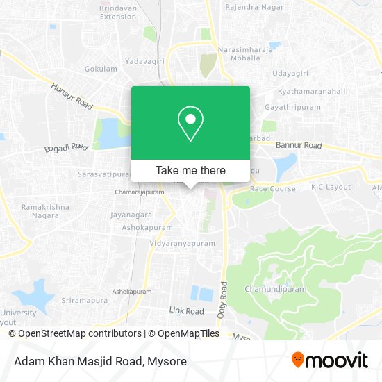 Adam Khan Masjid Road map