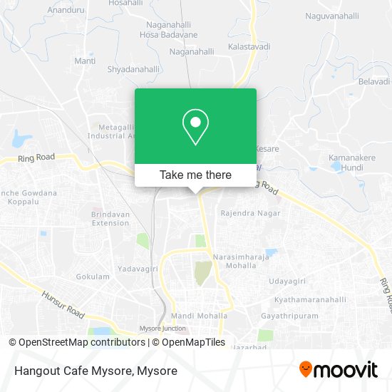 Hangout Cafe Mysore map