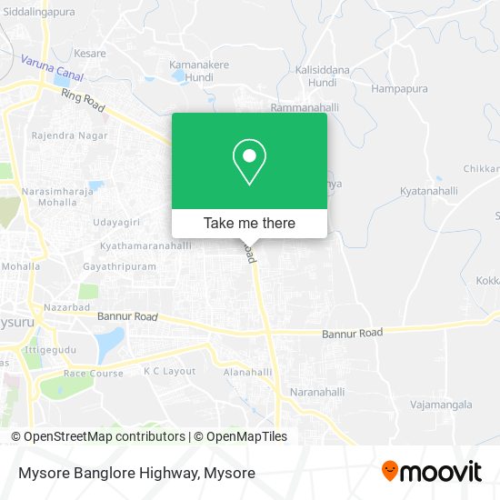 Mysore Banglore Highway map