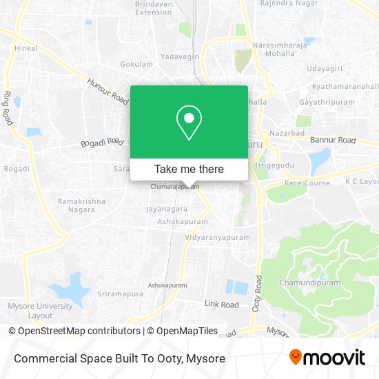 Commercial Space Built To Ooty map