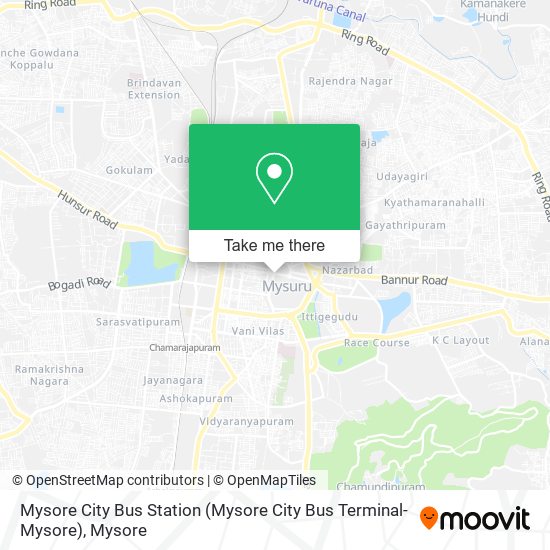 Mysore City Bus Station map