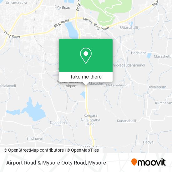 Airport Road & Mysore Ooty Road map