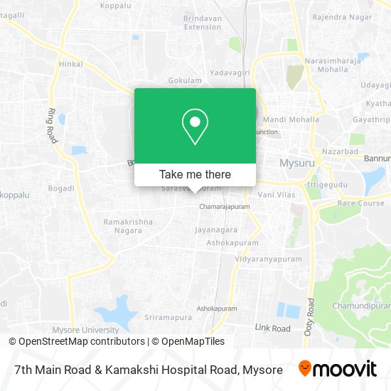 7th Main Road & Kamakshi Hospital Road map