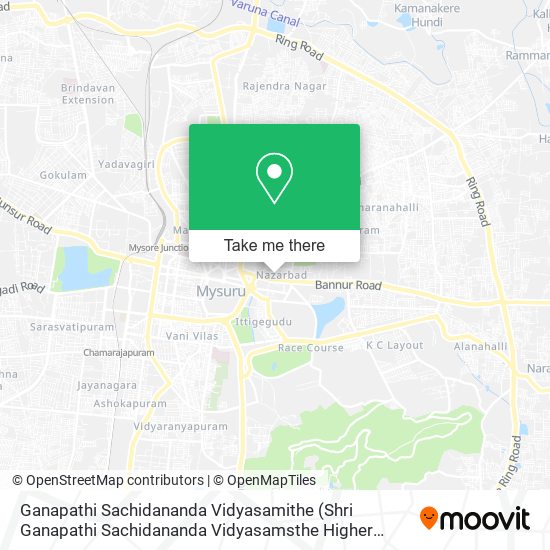 Ganapathi Sachidananda Vidyasamithe map