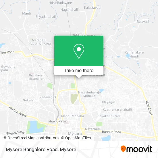 Mysore Bangalore Road map
