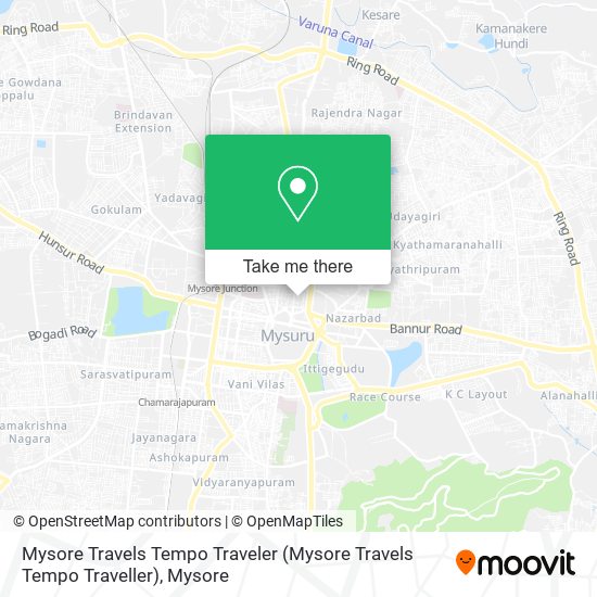 Mysore Travels Tempo Traveler map