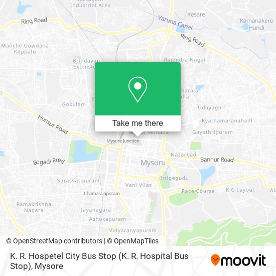 K. R. Hospetel City Bus Stop (K. R. Hospital Bus Stop) map