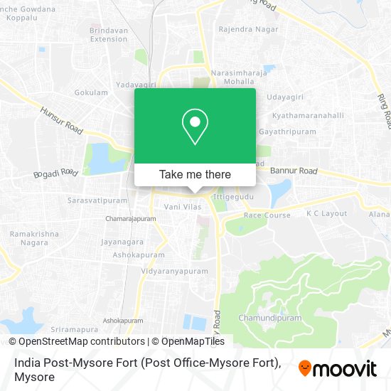 India Post-Mysore Fort map