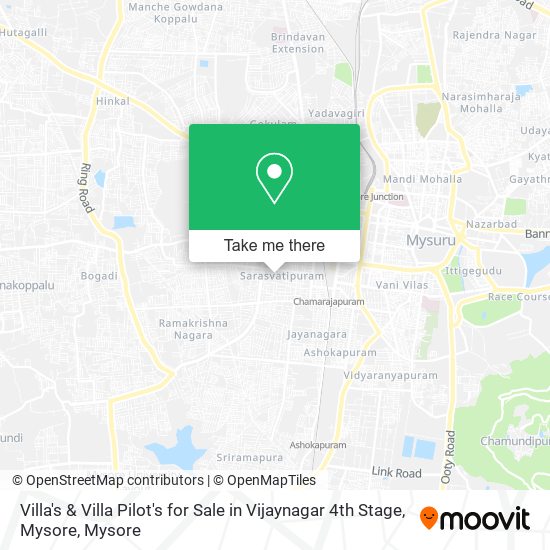 Villa's & Villa Pilot's for Sale in Vijaynagar 4th Stage, Mysore map