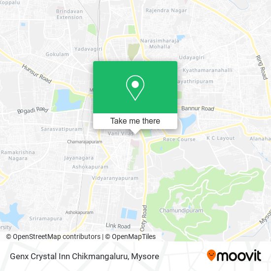 Genx Crystal Inn Chikmangaluru map