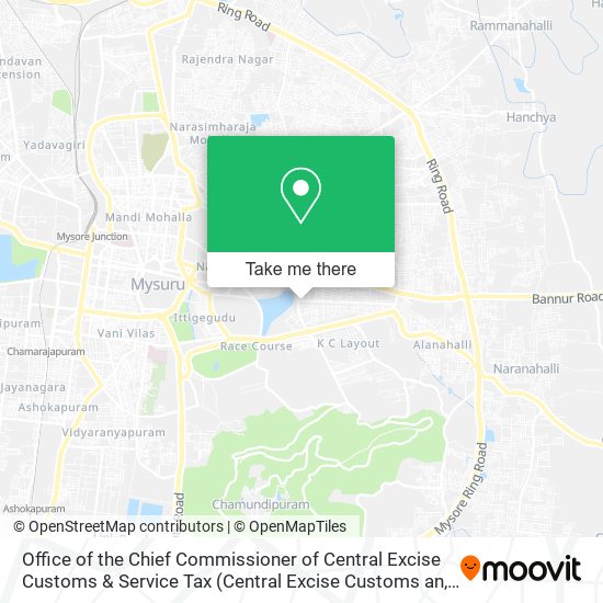 Office of the Chief Commissioner of Central Excise Customs & Service Tax map