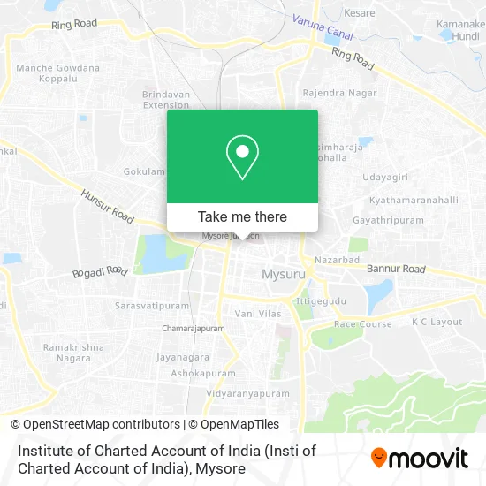 Institute of Charted Account of India map