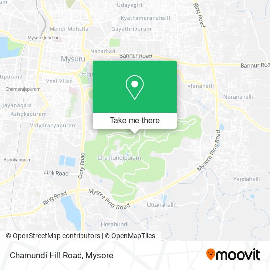 Chamundi Hill Road map