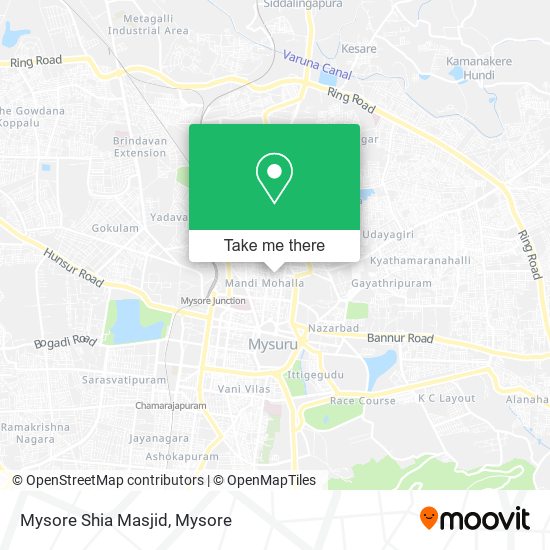 Mysore Shia Masjid map