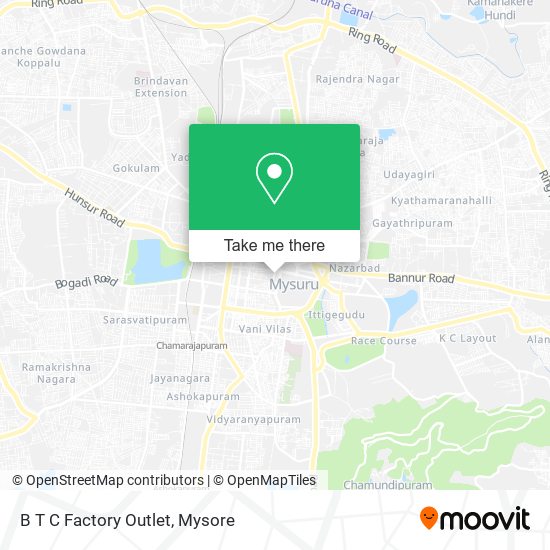 B T C Factory Outlet map