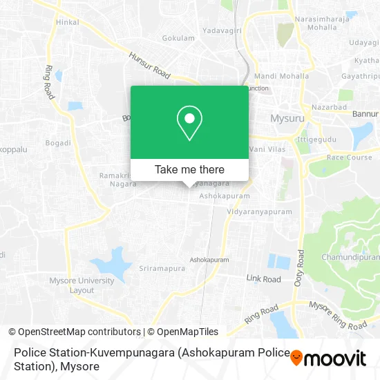Police Station-Kuvempunagara (Ashokapuram Police Station) map