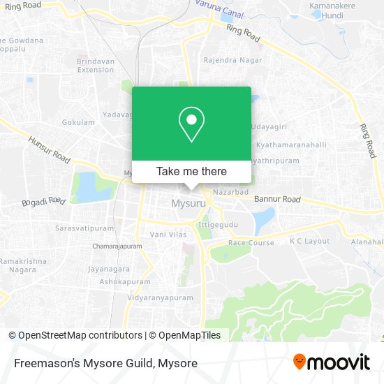 Freemason's Mysore Guild map