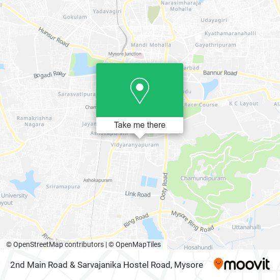 2nd Main Road & Sarvajanika Hostel Road map