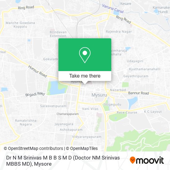 Dr N M Srinivas M B B S M D (Doctor NM Srinivas MBBS MD) map