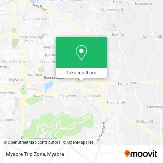 Mysore Trip Zone map