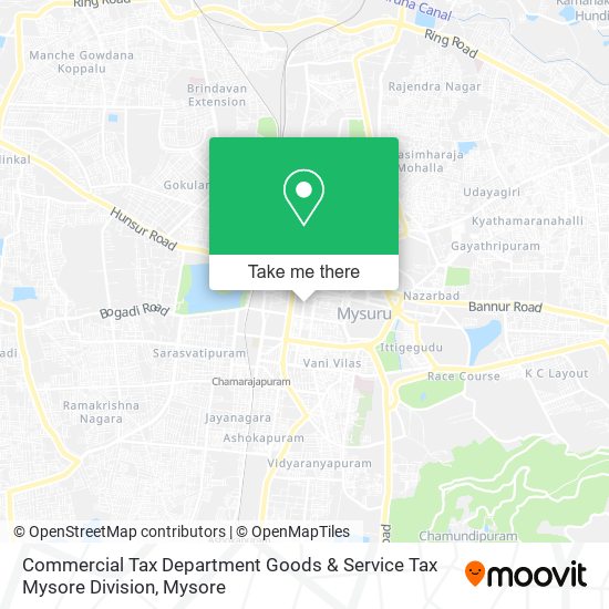 Commercial Tax Department Goods & Service Tax Mysore Division map