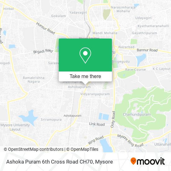 Ashoka Puram 6th Cross Road CH70 map