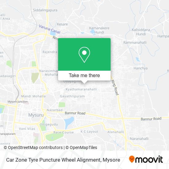 Car Zone Tyre Puncture Wheel Alignment map