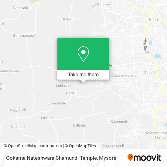 Gokarna Nateshwara Chamundi Temple map