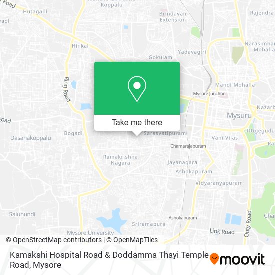 Kamakshi Hospital Road & Doddamma Thayi Temple Road map