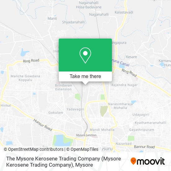 The Mysore Kerosene Trading Company map