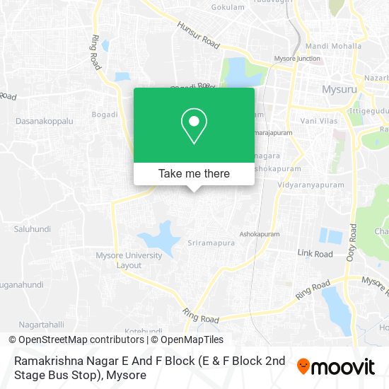 Ramakrishna Nagar E And F Block (E & F Block 2nd Stage Bus Stop) map