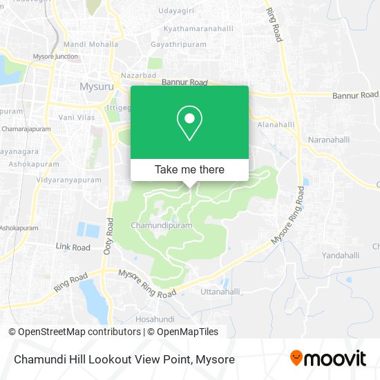 Chamundi Hill Lookout View Point map