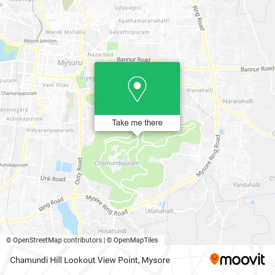 Chamundi Hill Lookout View Point map