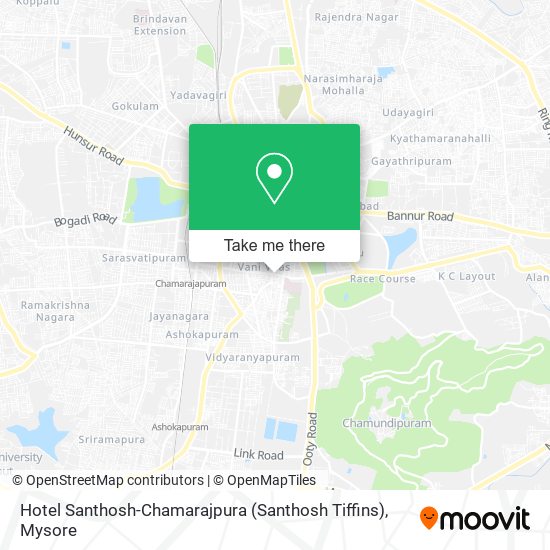 Hotel Santhosh-Chamarajpura (Santhosh Tiffins) map